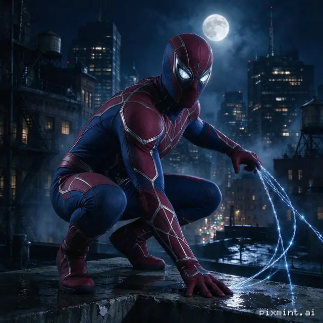 Create an original live-action superhero fan-art poster inspired by the visual atmosphere of early-2000s superhero cinema…