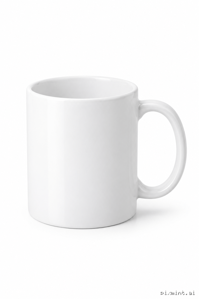 E-commerce product photo of a white ceramic coffee mug on a pure white 11111111111111111background, soft shadow, studio…