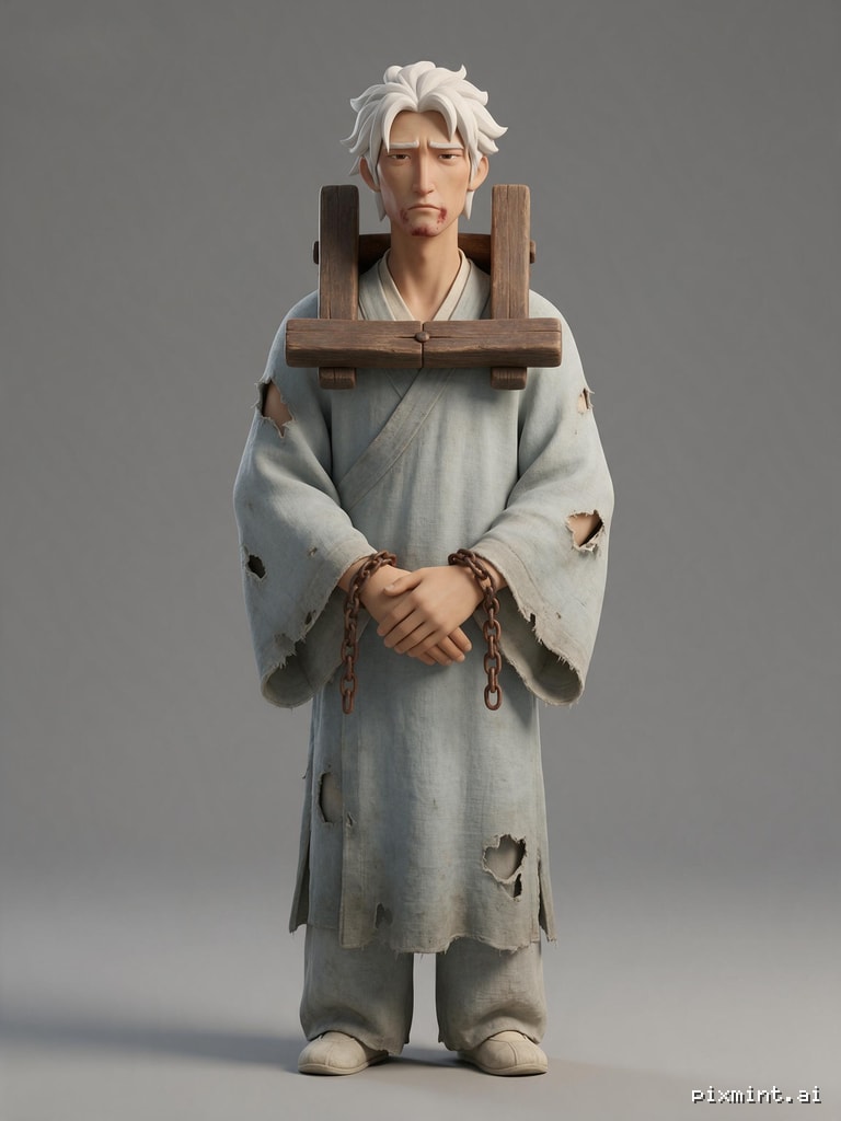 Highly stylized cinematic 3D animated character, sculpted facial masses, warm semi-matte skin, restrained subsurface…
